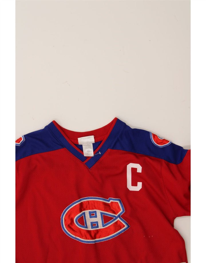 CHAMPION Boys Graphic Top Long Sleeve 10-11 Years Medium Red Vintage Champion and Second-Hand Champion from Messina Hembry 