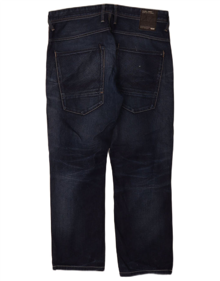 Męskie proste dżinsy Jack & Jones W32 L30 Niebieskie bawełniane