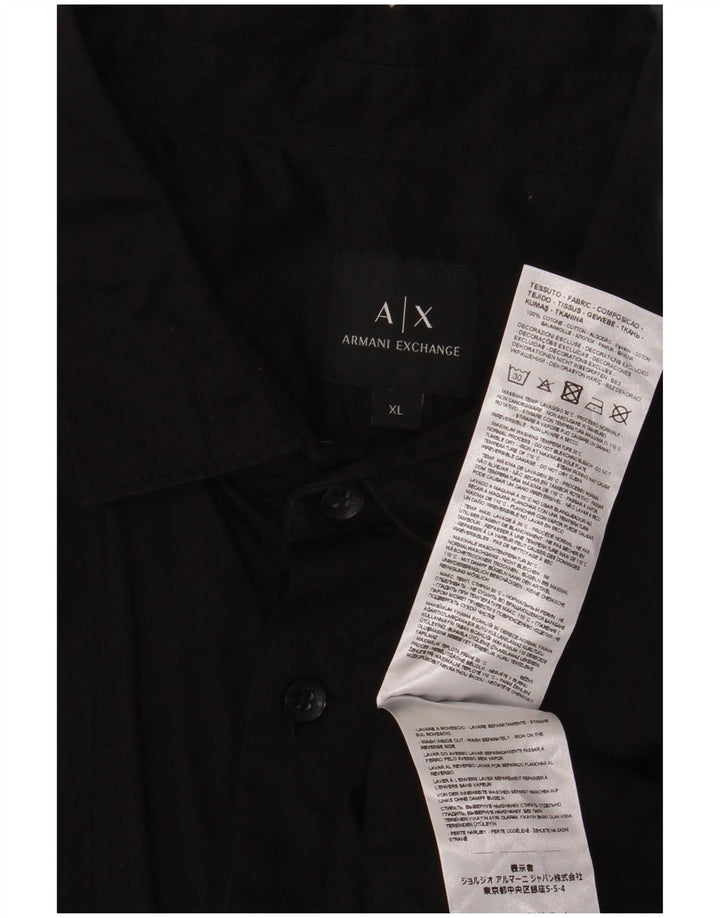 Koszula męska Armani Exchange XL, czarna, bawełniana