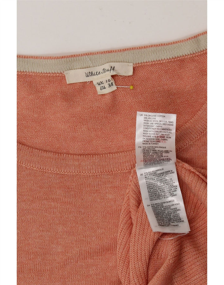 Damski sweter oversize White Stuff z okrągłym dekoltem, UK 10, mały różowy