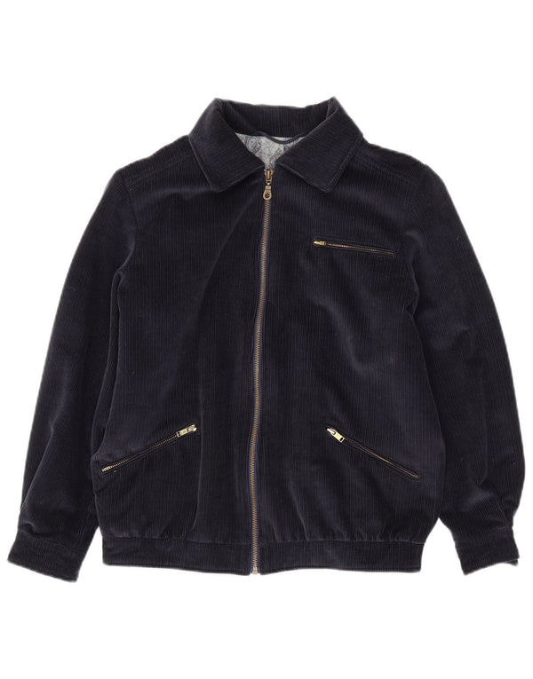 Damska kurtka sztruksowa VINTAGE UK 12 Średni granatowy kaszmir