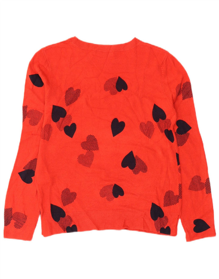 Marks & Spencer Damski sweter z dekoltem w łódkę, UK 10, mały, pomarańczowy