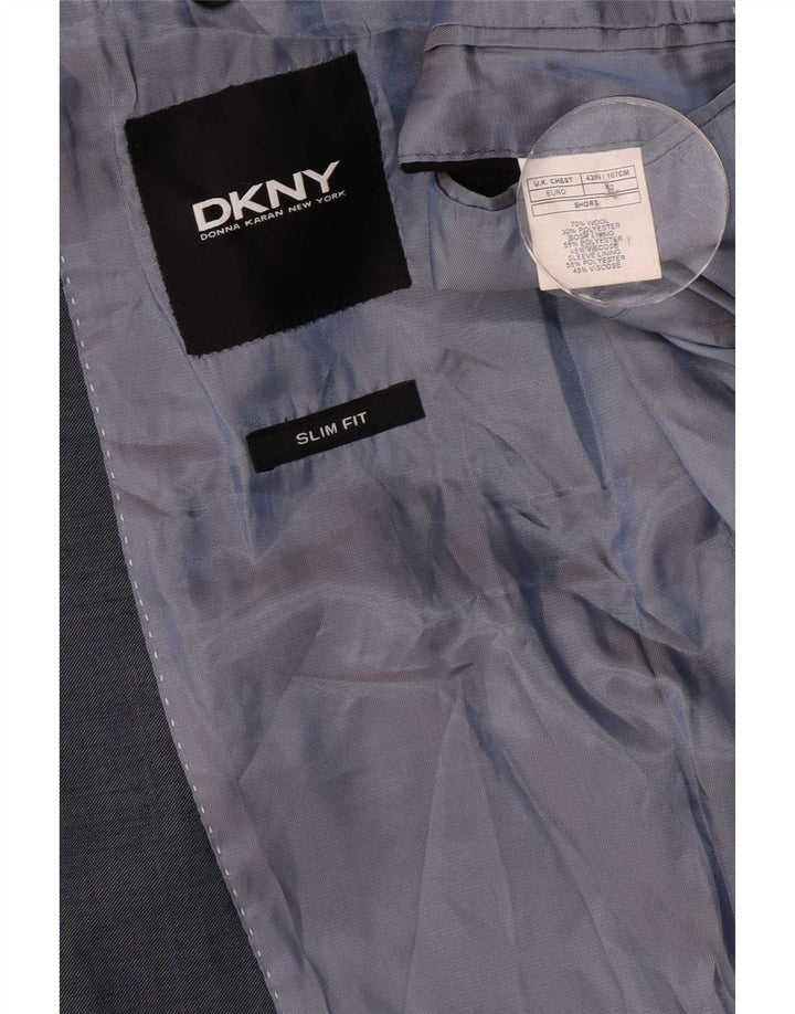 Dkny Męska marynarka zapinana na 2 guziki UK 42 XL Granatowa wełna