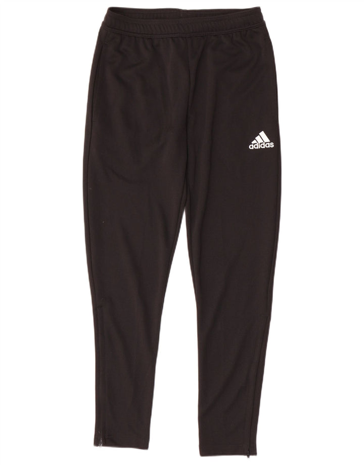 Damskie spodnie dresowe Adidas Aeroready UK 10, małe, czarne, poliestrowe