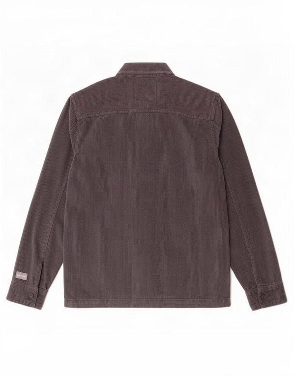 Hollister Mens Corduroy Shirt Small Grey Cotton