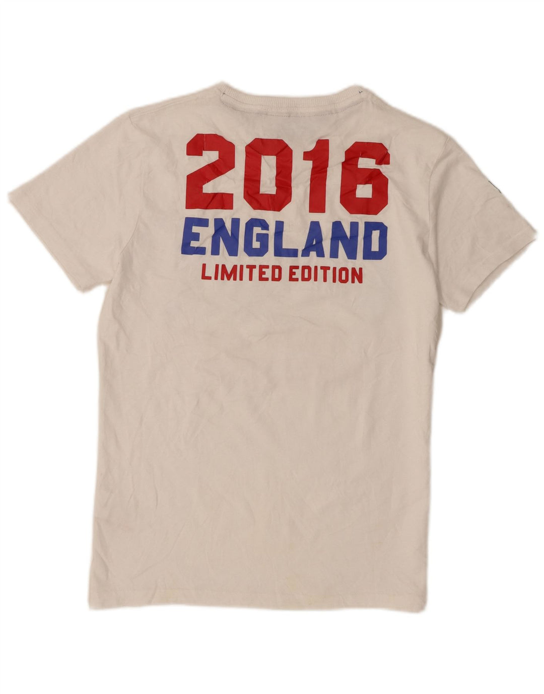 Męski T-shirt z grafiką Superdry, średni biały bawełniany