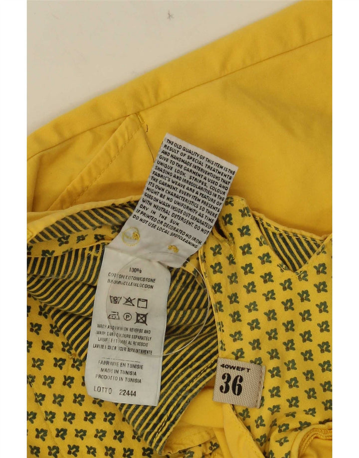 Męskie spodenki Chino 40Weft W36, duże, żółte, bawełniane