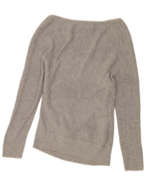 Topshop damski top z długim rękawem UK 8, mały, szary, akrylowy