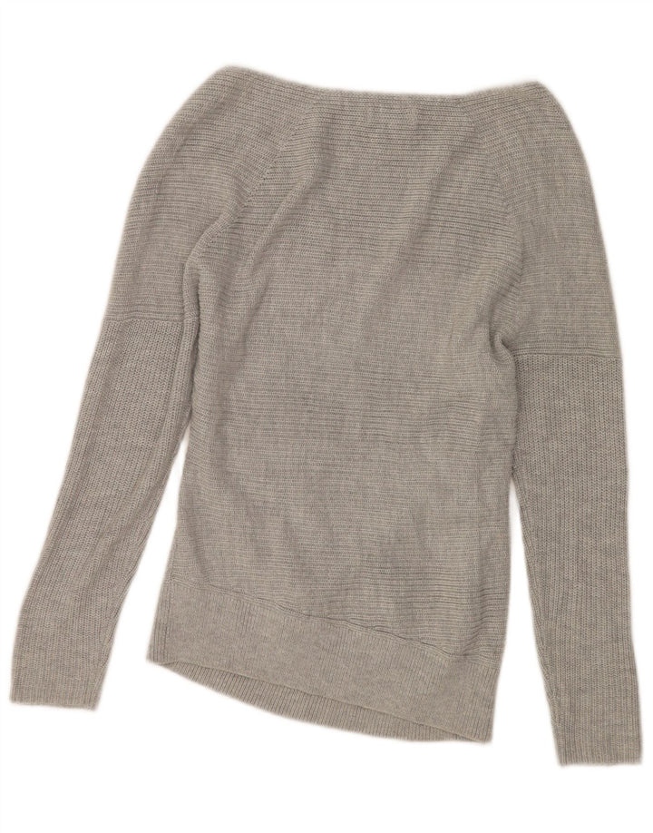 Topshop damski top z długim rękawem UK 8, mały, szary, akrylowy