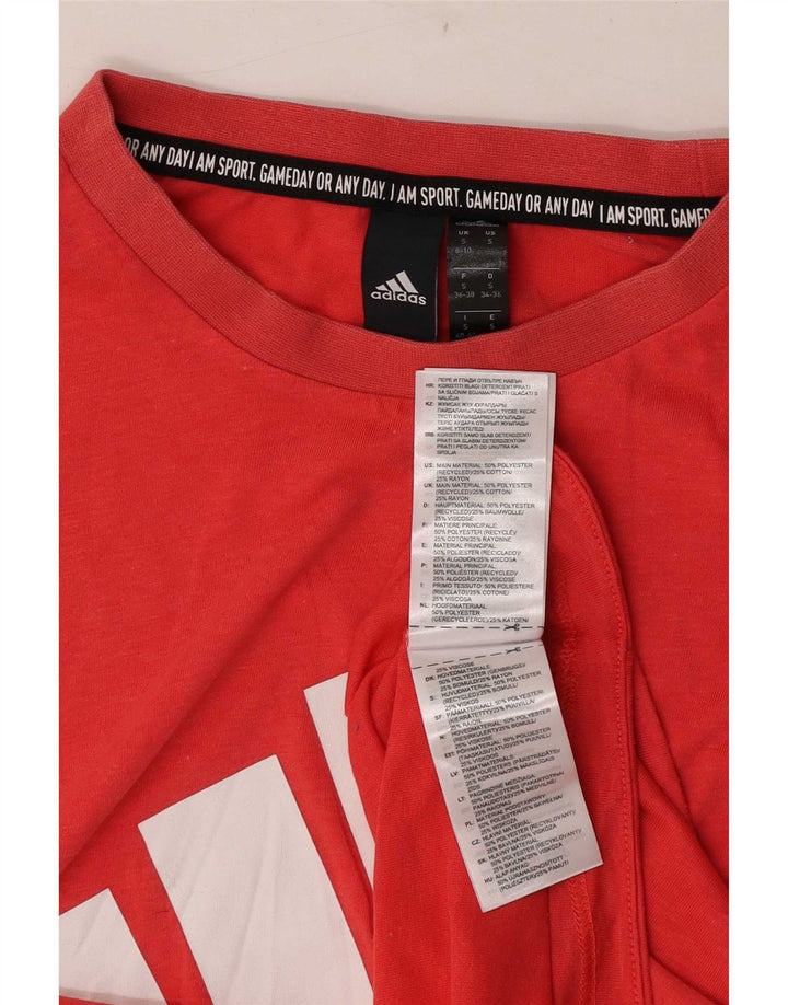 Damska kamizelka graficzna Adidas Top UK 8/10 Mały czerwony poliester