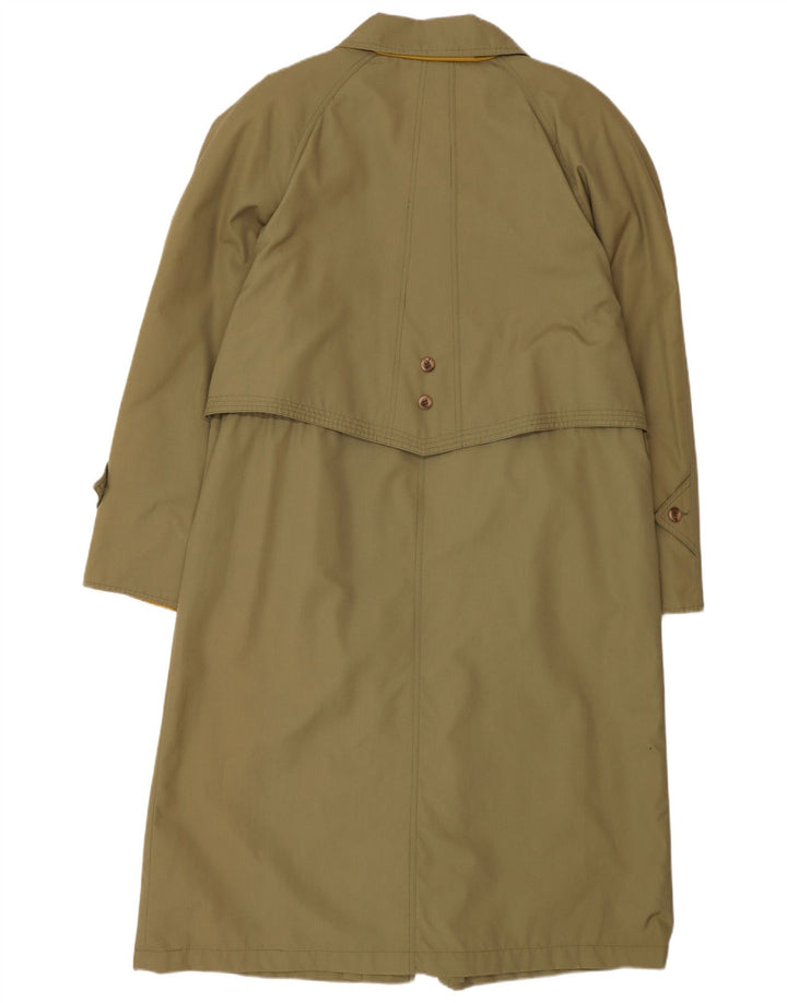 KLASYCZNY damski, oversize'owy, długi trencz UK 16, duży, khaki, poliester