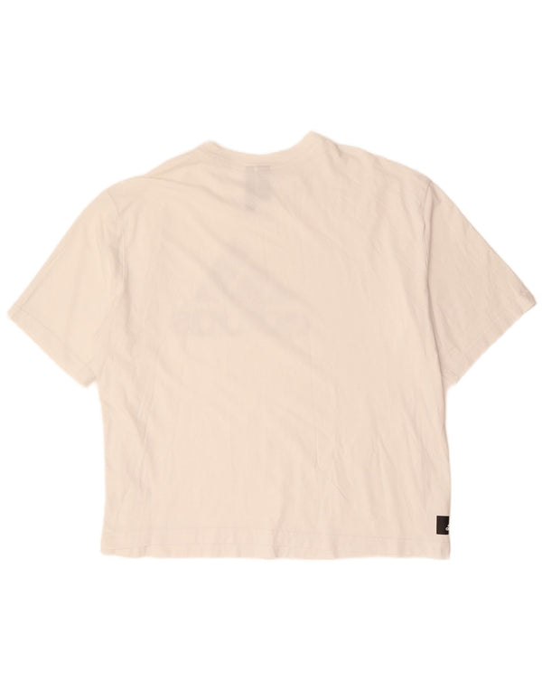 Damska koszulka oversize z grafiką ADIDAS Top UK 20/22 XL, biała bawełna