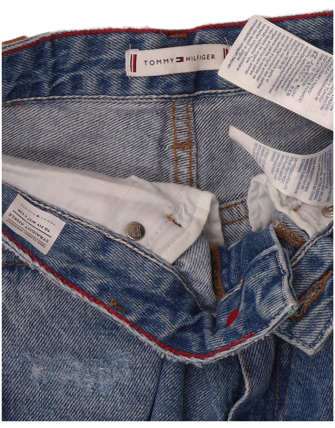 Damskie jeansy Tommy Hilfiger z wysokim stanem W27 L28 Niebieski klasyczny