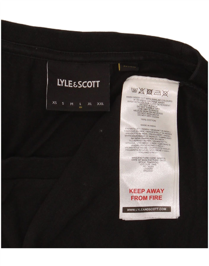 T-shirt męski Lyle & Scott, duży, czarny, bawełniany