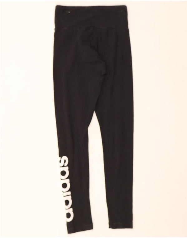 Damskie legginsy Adidas Graphic UK 4/6 XS, czarne, bawełniane