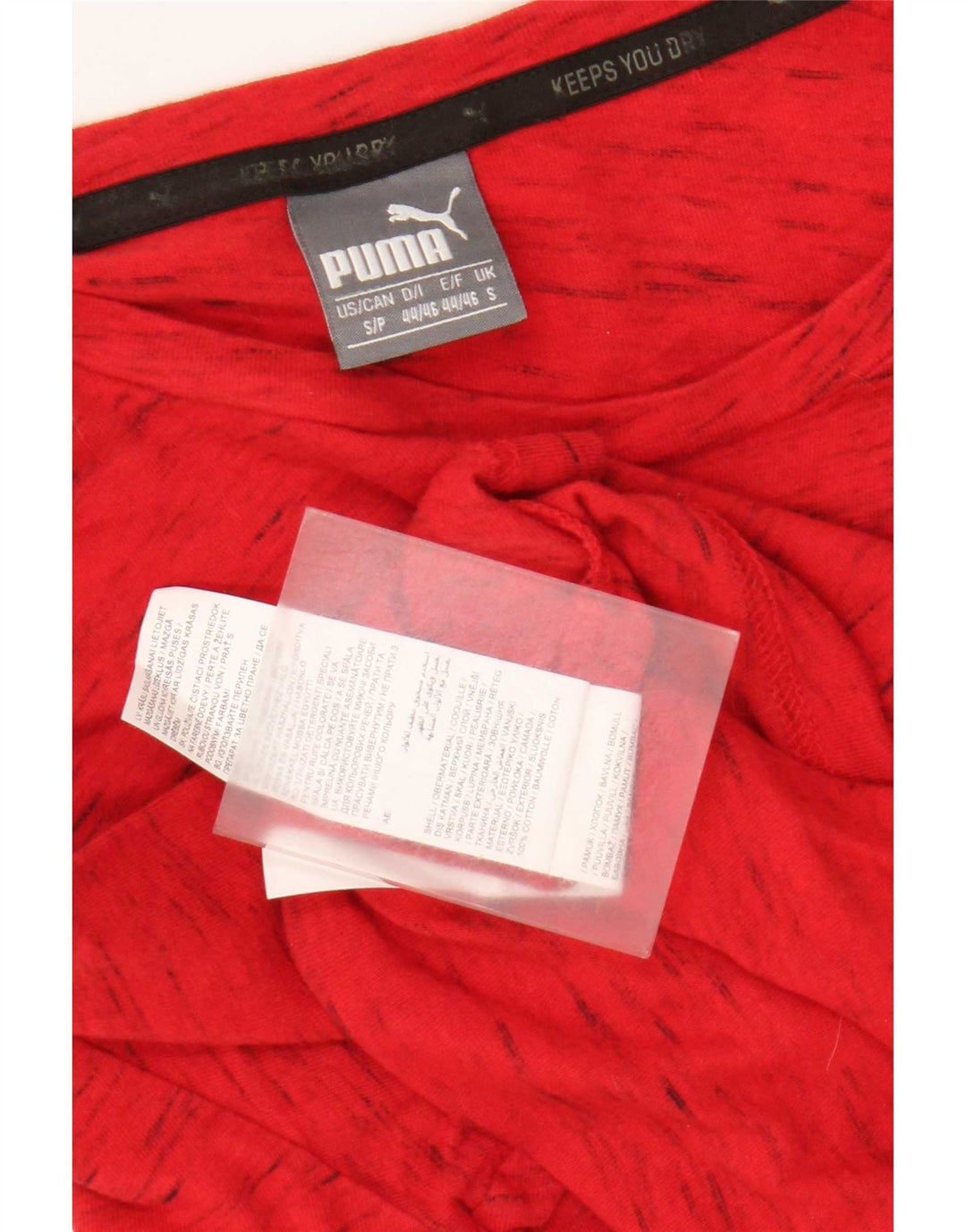 Męska koszulka Puma Top, mała, czerwona, bawełniana w plamki