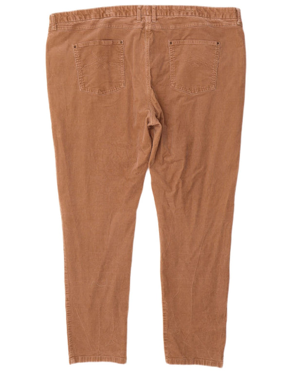 Spodnie sztruksowe Marks & Spencer Jegging UK 24 4XL W48 L30 Brązowe