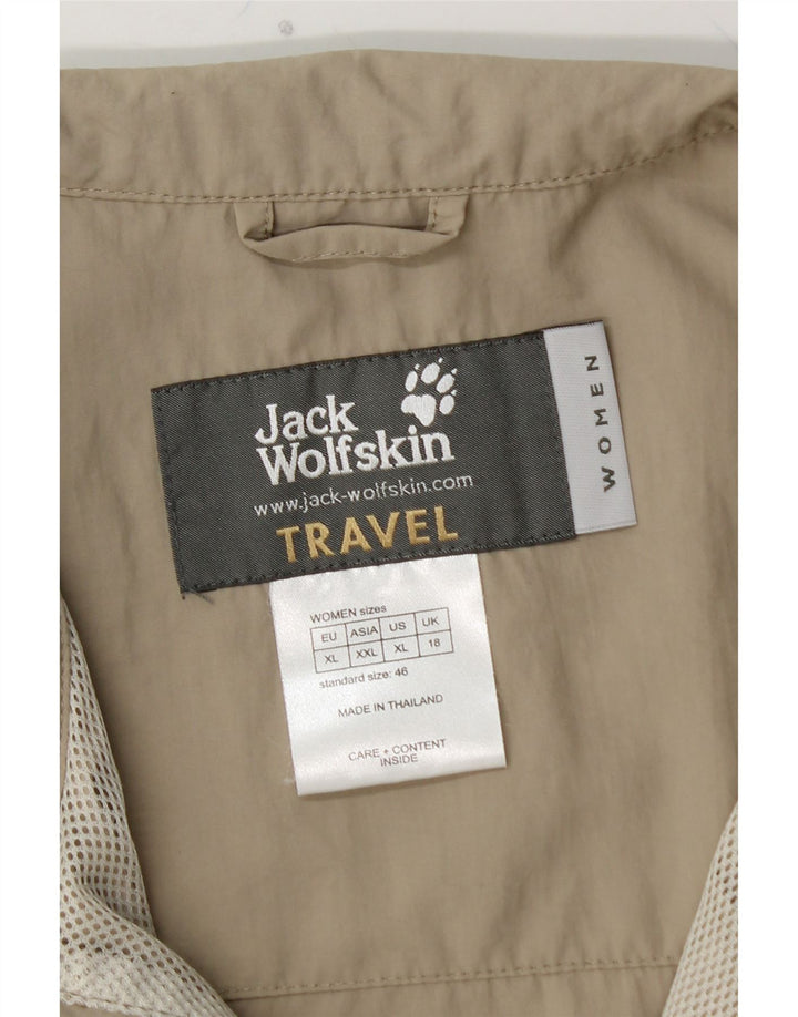 Damska bezrękawnik użytkowy JACK WOLFSKIN UK 18 XL Beżowy poliamid