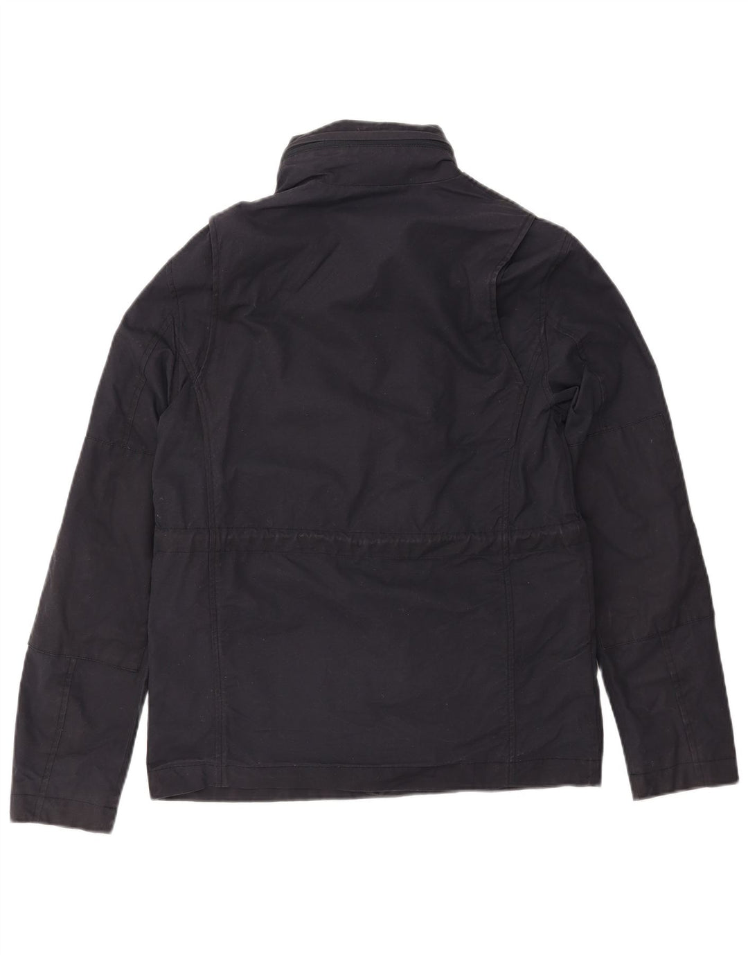 Męska kurtka wiatrówka z kapturem FRED PERRY UK 36, mała, granatowa, bawełniana