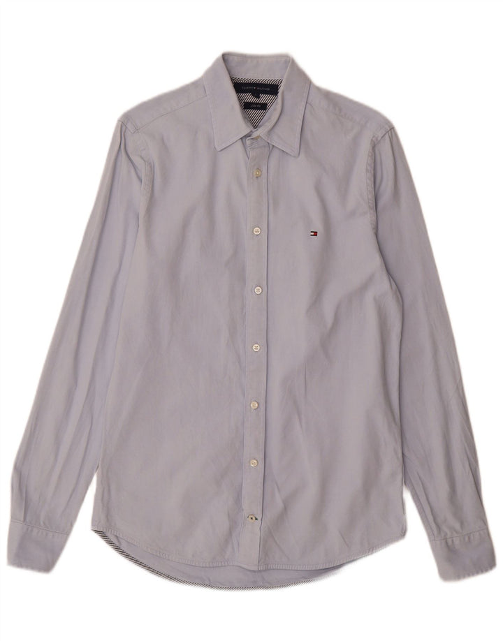Koszula męska Slim Fit Tommy Hilfiger, mała, niebieska, bawełniana