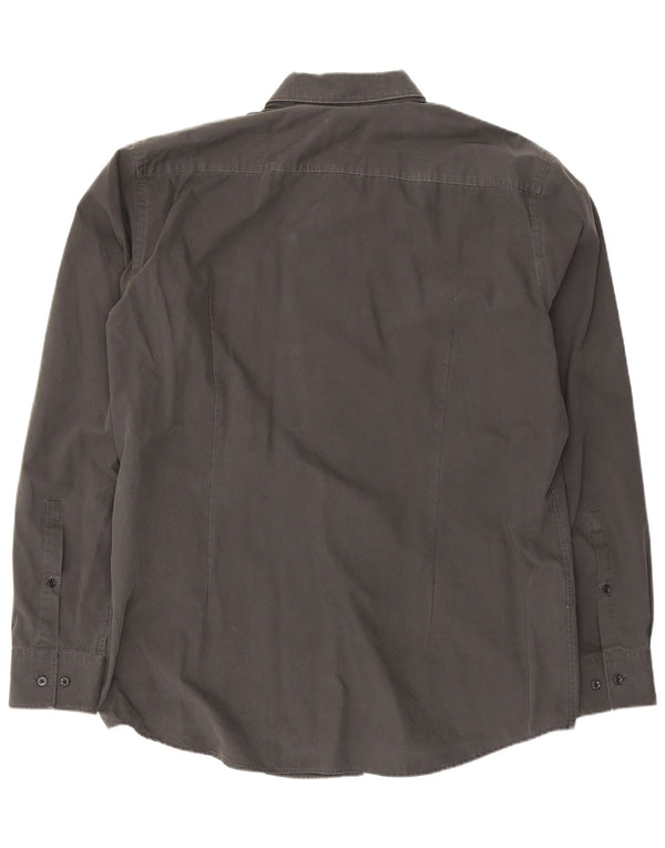 Koszula męska Hugo Boss Slim Fit, rozmiar 43 17 XL, szara bawełna