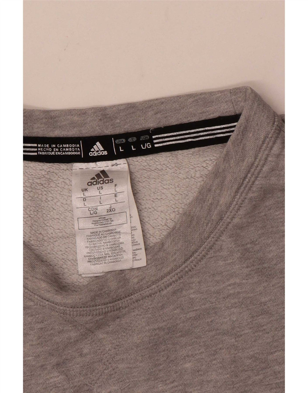 Męska bluza Adidas z grafiką, duża, szara, bawełniana