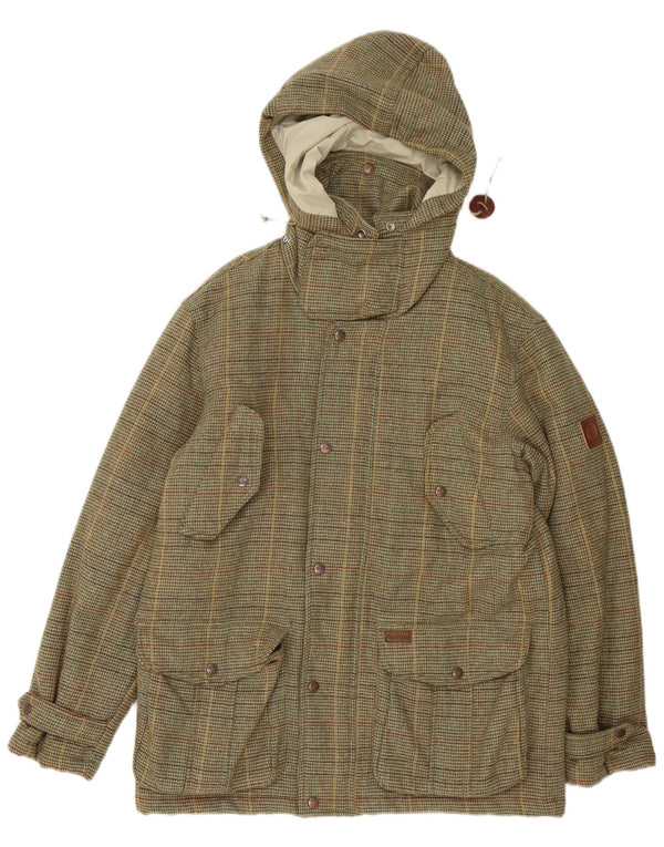 Męska wyściełana kurtka z kapturem Penfield UK 38 Medium Khaki Houndstooth