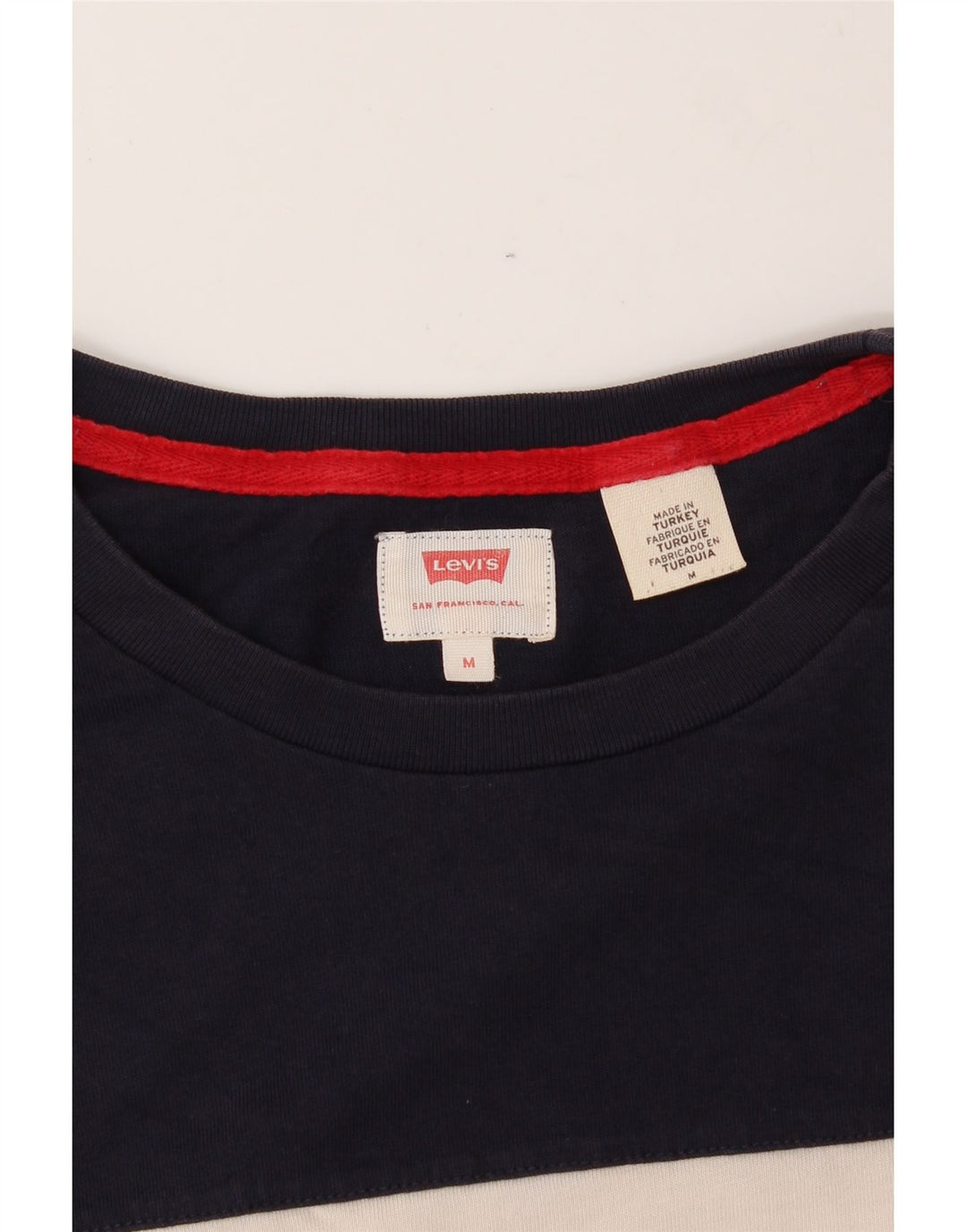 LEVI'S Mens Graphic T-Shirt Top Medium Multicoloured Colourblock Vintage Levi's and Second-Hand Levi's from Messina Hembry 