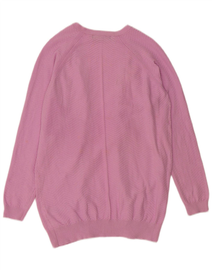 MARKS & SPENCER Damski sweter rozpinany UK 10 Small Pink Chevron