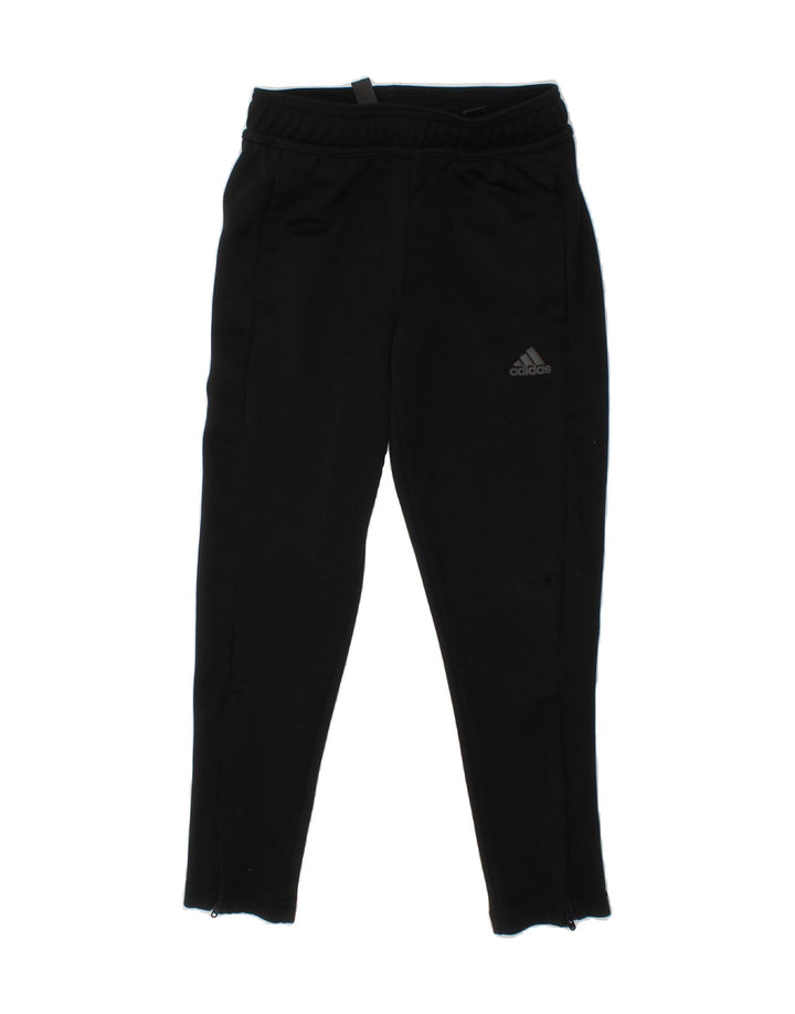 ADIDAS Boys Tracksuit Trousers 7-8 Years  Black Polyester Vintage Adidas and Second-Hand Adidas from Messina Hembry 
