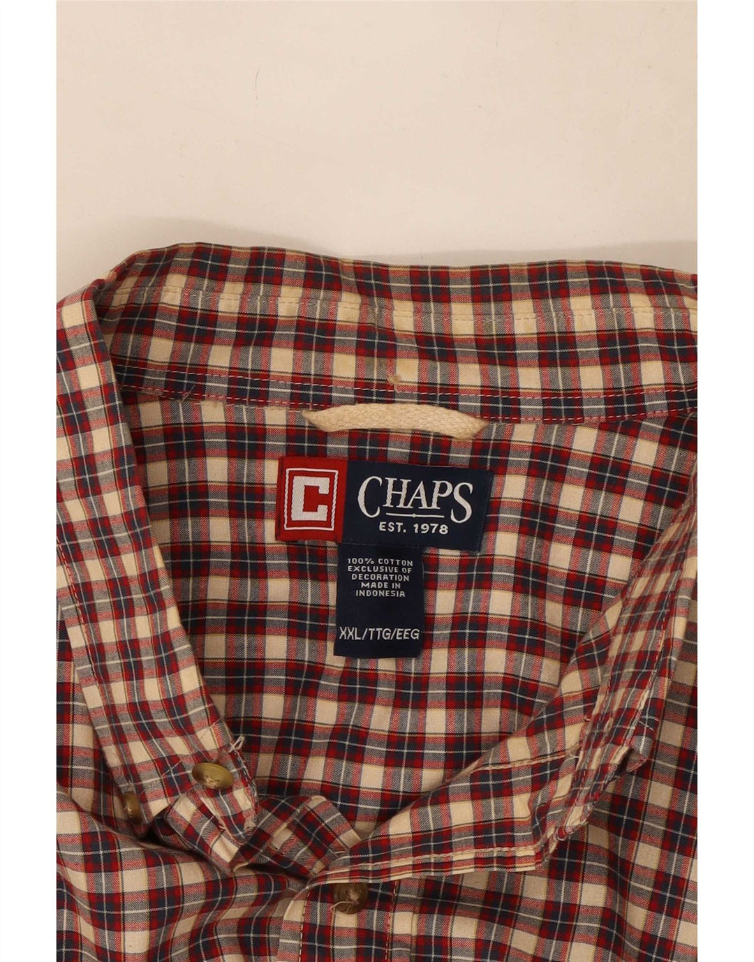 Koszula męska Chaps 2XL, bawełniana w czerwoną kratę