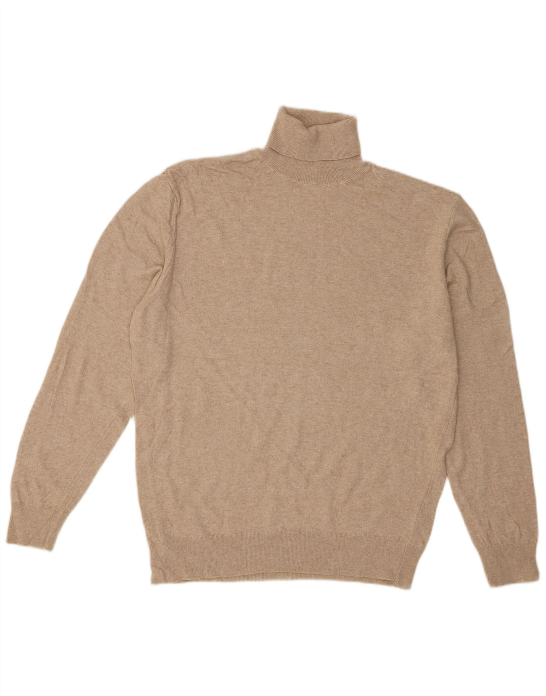 Męski sweter Zara z golfem, duży, beżowy