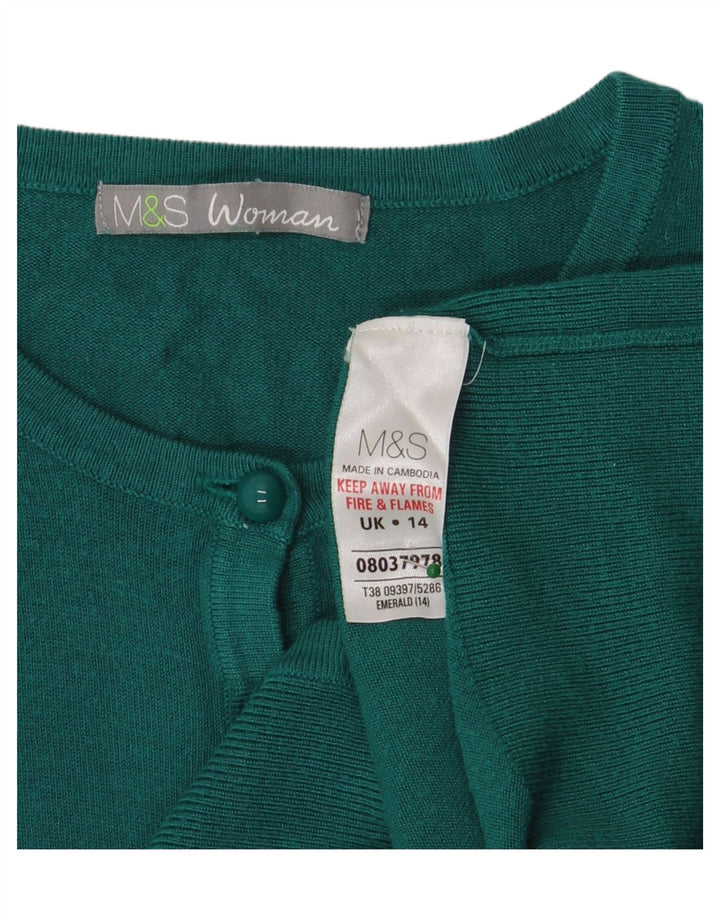 Sweter damski Marks & Spencer UK 14, średnio zielona wiskoza