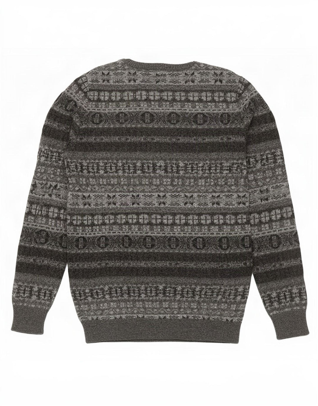 Marlboro Classics Męski sweter z okrągłym dekoltem 2XL Szary Fair Isle Wool