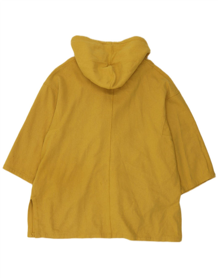 Marella Damski płaszcz z kapturem, oversize, dwurzędowy UK 10, mały, żółty