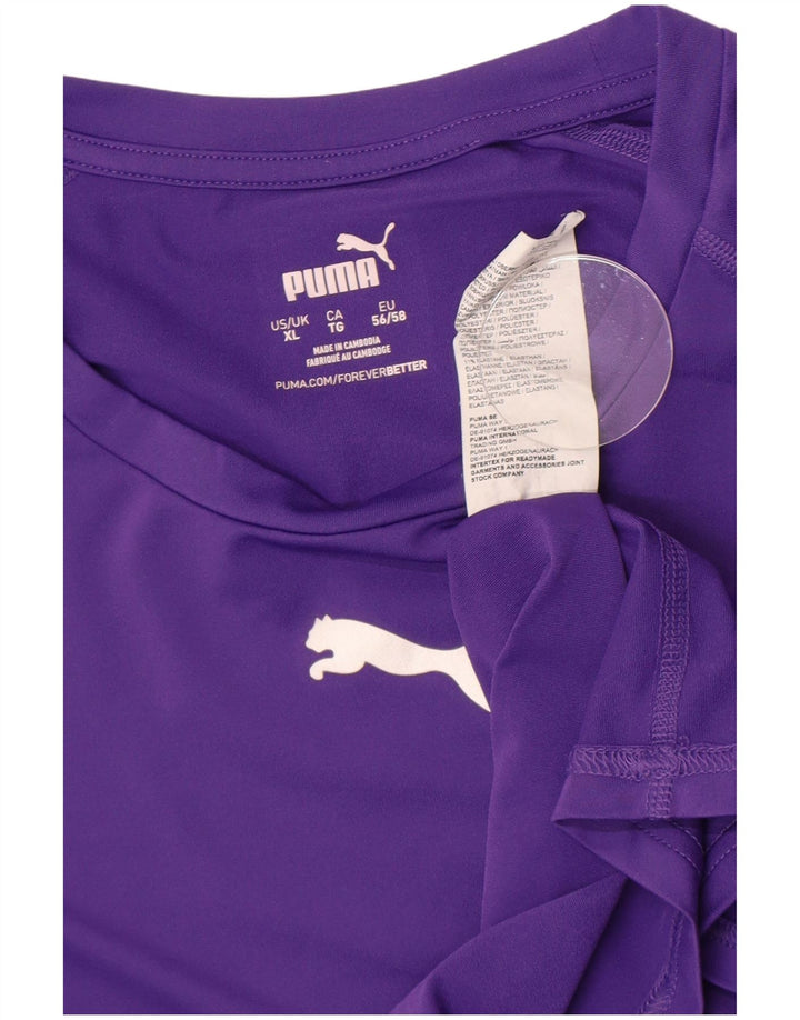 Damska koszulka Puma z długim rękawem, UK 18 XL, fioletowa, poliestrowa