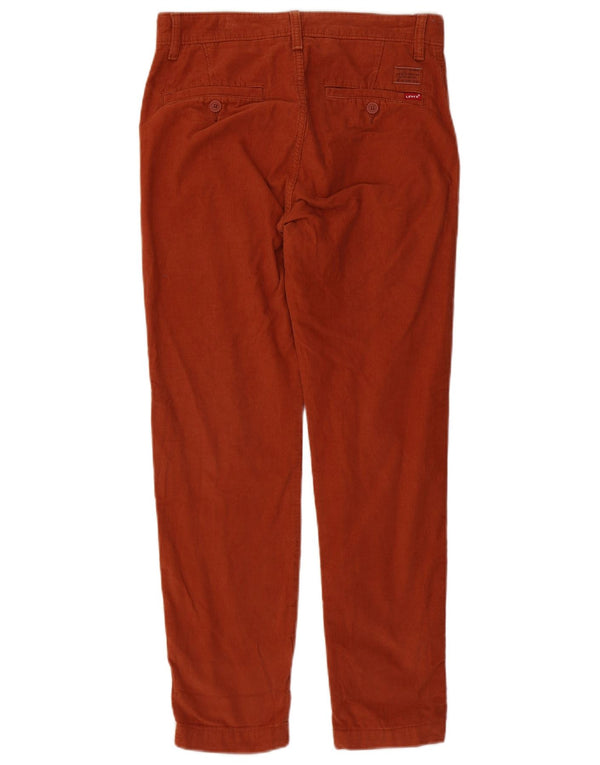 Męskie standardowe zwężane spodnie sztruksowe Levi's W28 L27 Pomarańczowa bawełna