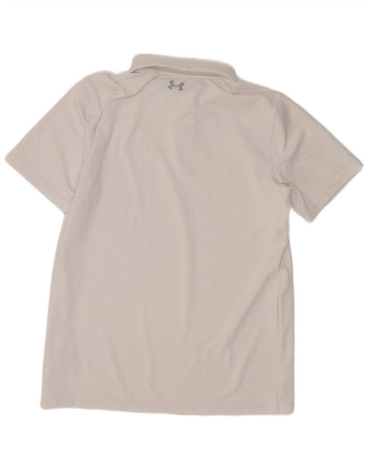Chłopięca koszulka polo Under Armour 13-14 lat XL, biała, poliestrowa