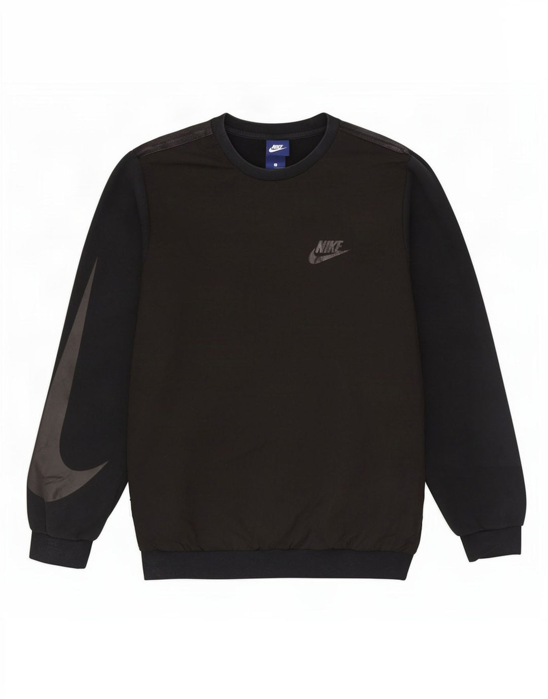 Męski sweter z grafiką Nike, duży, czarny, bawełniany