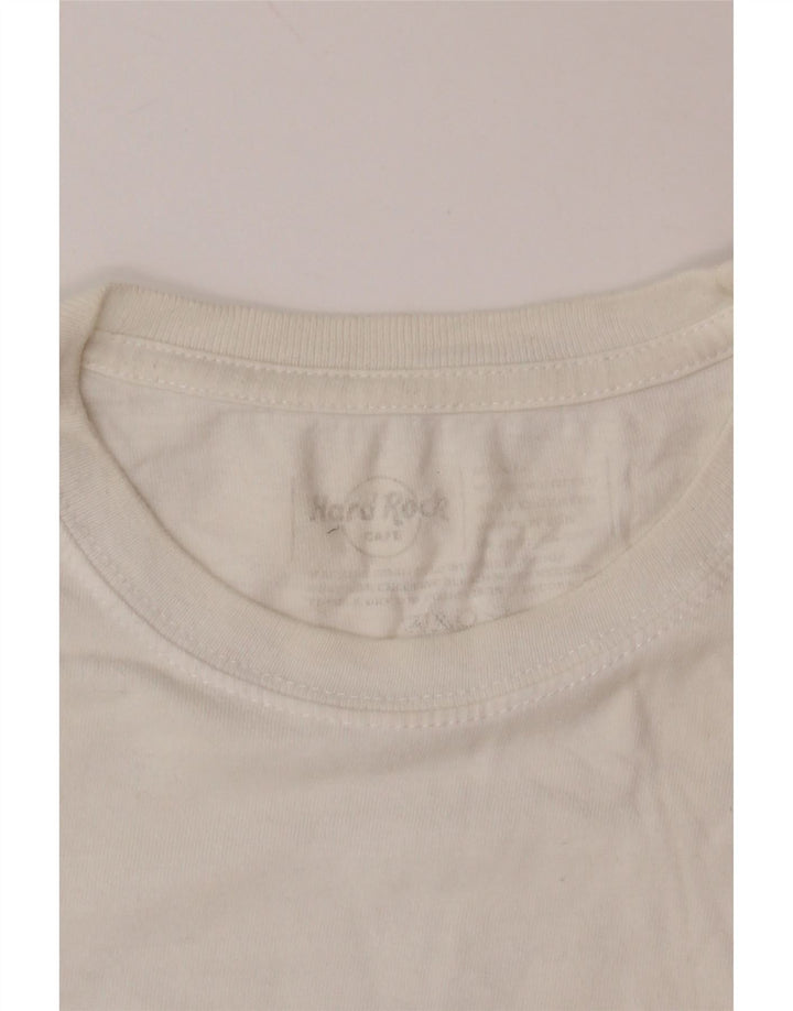 HARD ROCK CAFE Męski T-shirt z grafiką Florence, mały, biały wzór paisley