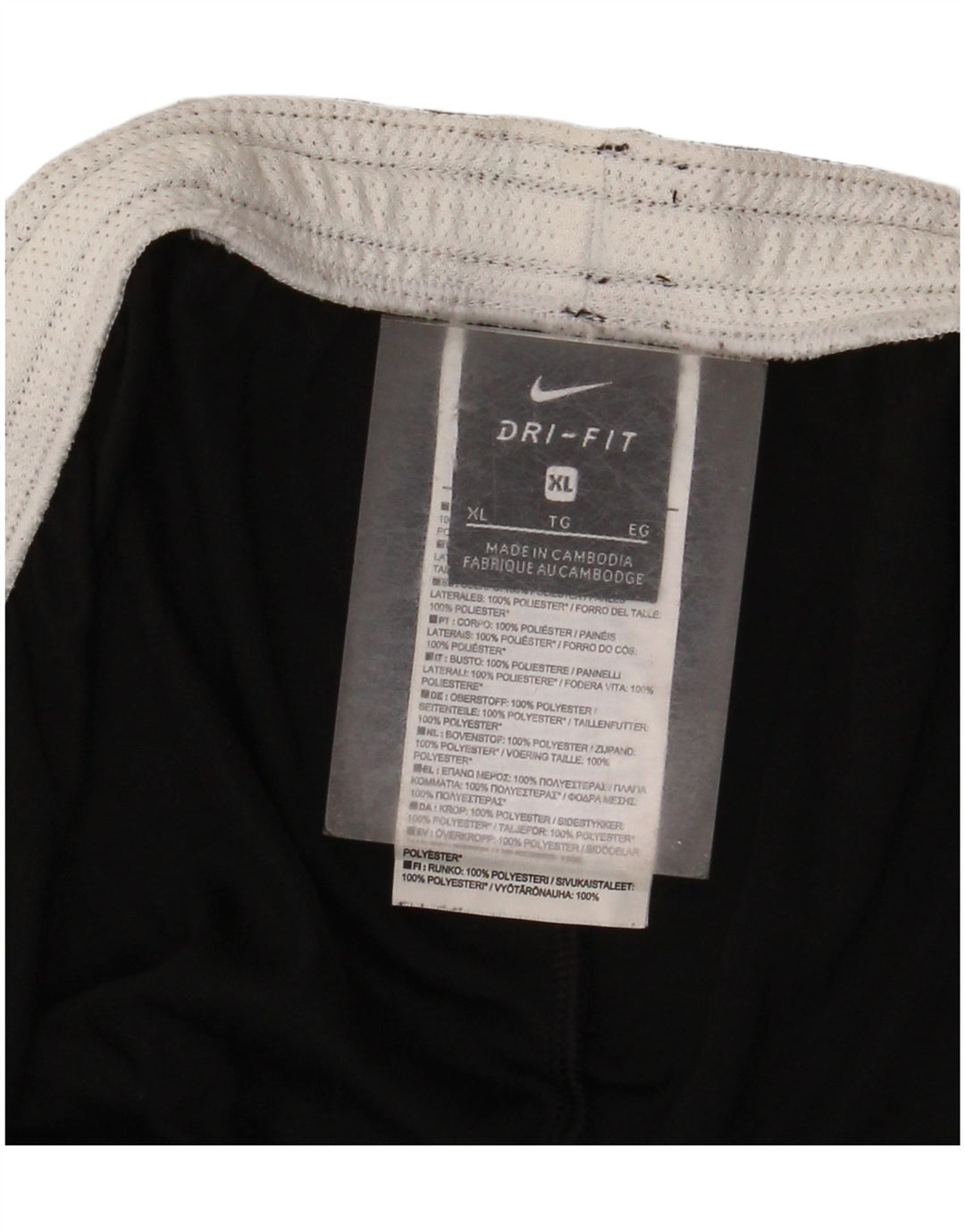 Męskie spodenki sportowe Nike Dri Fit XL, czarny, poliester z blokami kolorów