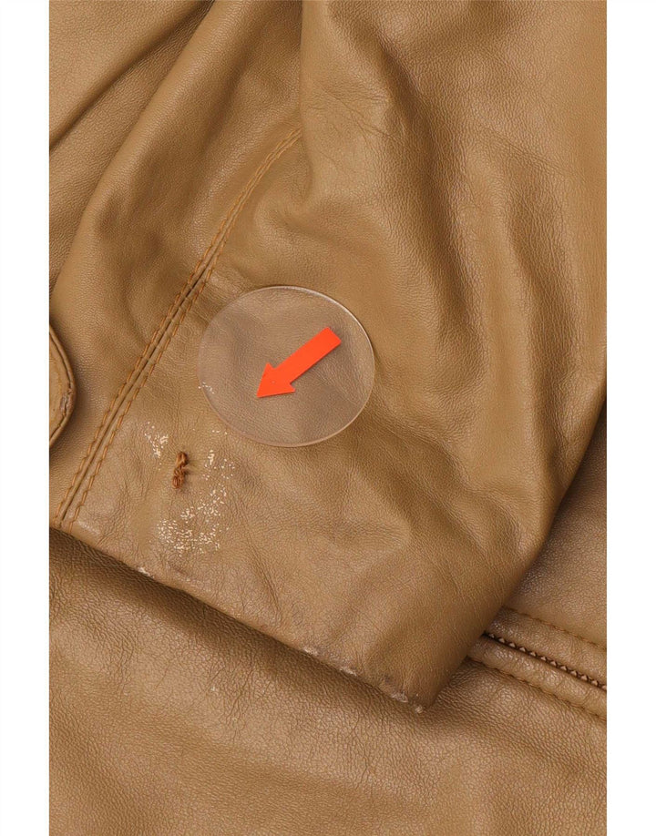 Vintage damska kurtka skórzana IT 42 Medium Beige