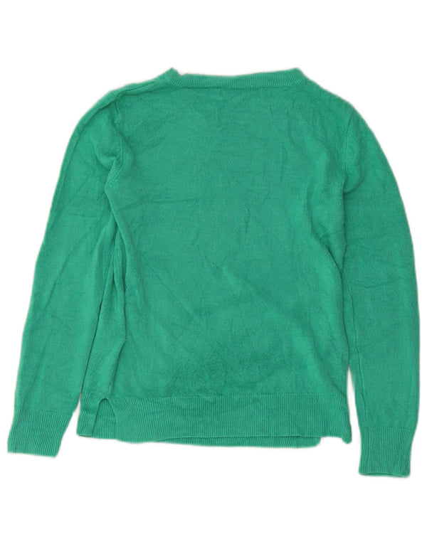 Marks & Spencer Damski sweter z dekoltem w łódkę, UK 8, mały, zielony