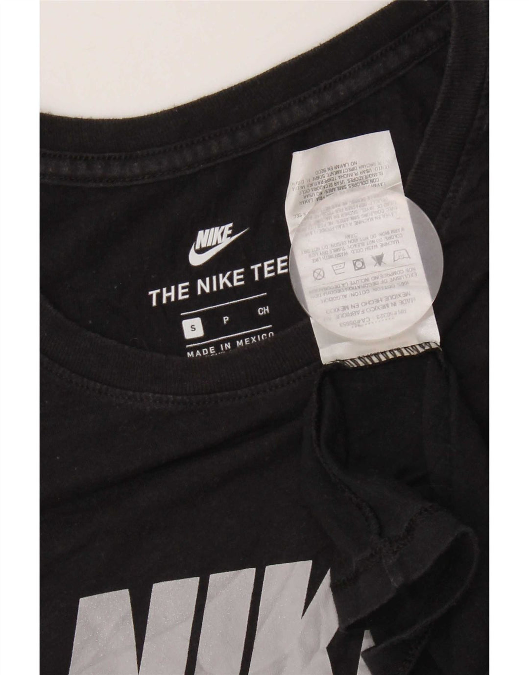 Męski T-shirt z grafiką Nike, mały, czarny, bawełniany