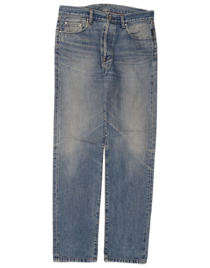 Męskie proste dżinsy LACOSTE W34 L34 niebieskie