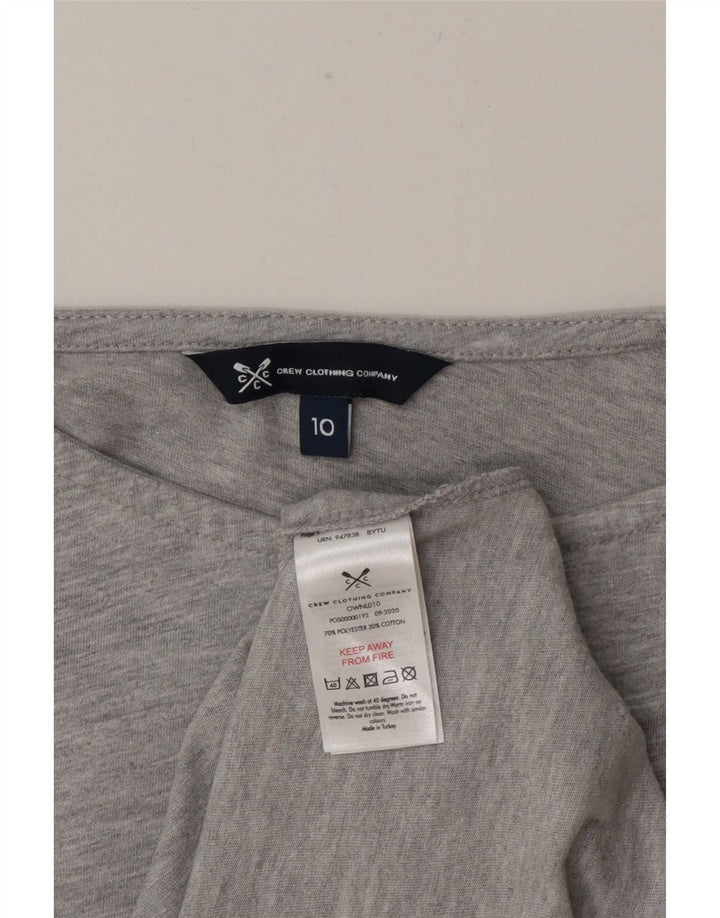 Crew Clothing Top damski z rękawem 3/4, UK 10, mały, szary poliester