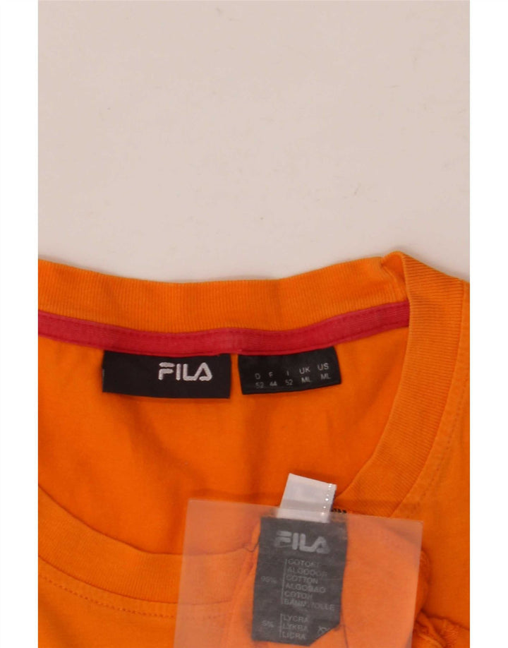 Męska koszulka z grafiką Fila Top, średnia, pomarańczowa bawełna