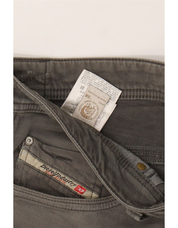 Męskie proste spodnie Diesel W38 L34 Szara bawełna