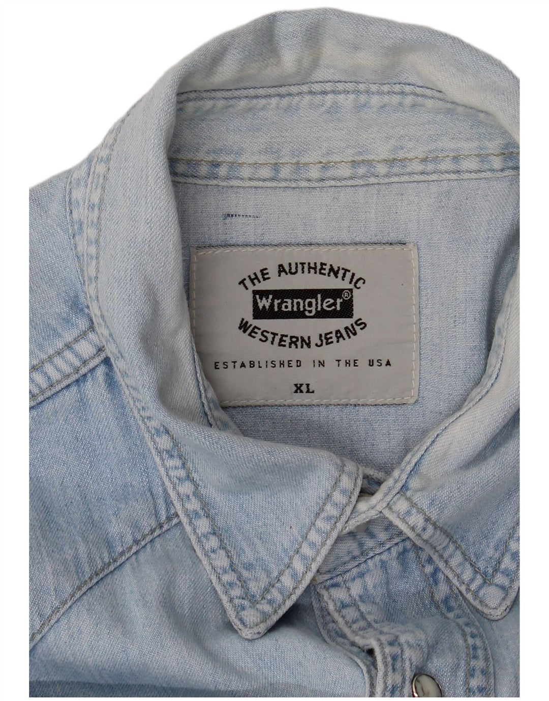 Męska koszula dżinsowa Wrangler XL, niebieska, bawełniana