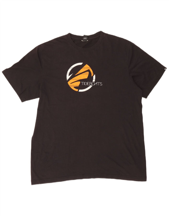 Męska koszulka z grafiką Rip Curl, góra XL, czarna, bawełniana